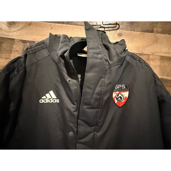 Adidas Stadium Parka- Black- Men Size S - Picture 4 of 8